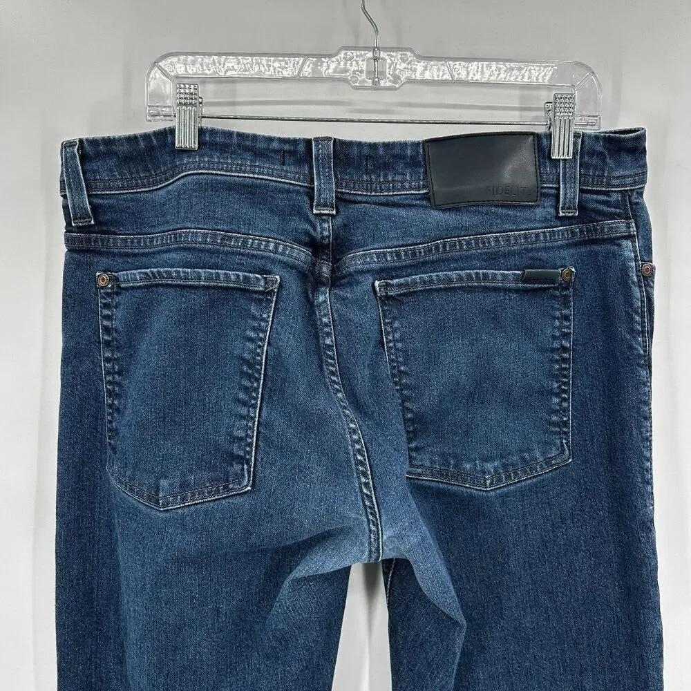 FIDELITY Men's Jimmy Slim Straight Leg Alpha Blue Casual Denim Jeans Size 38